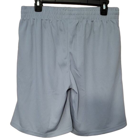 Jump Start Gray Elastic Waist Pockets Longer Style Athleisure Athletic Shorts -M - Picture 2 of 6